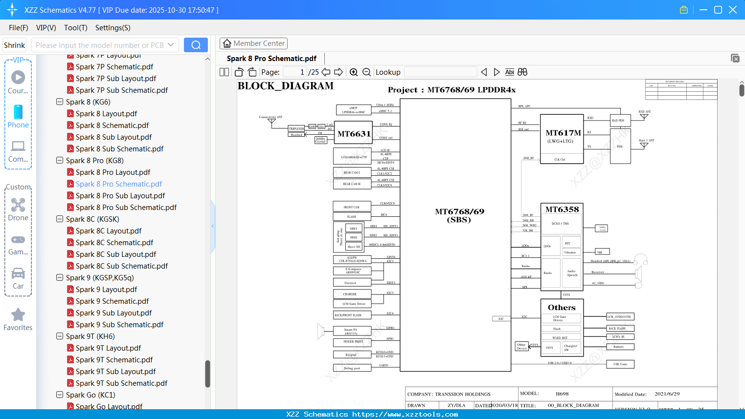 Tecno Spark 8 Pro Schematic